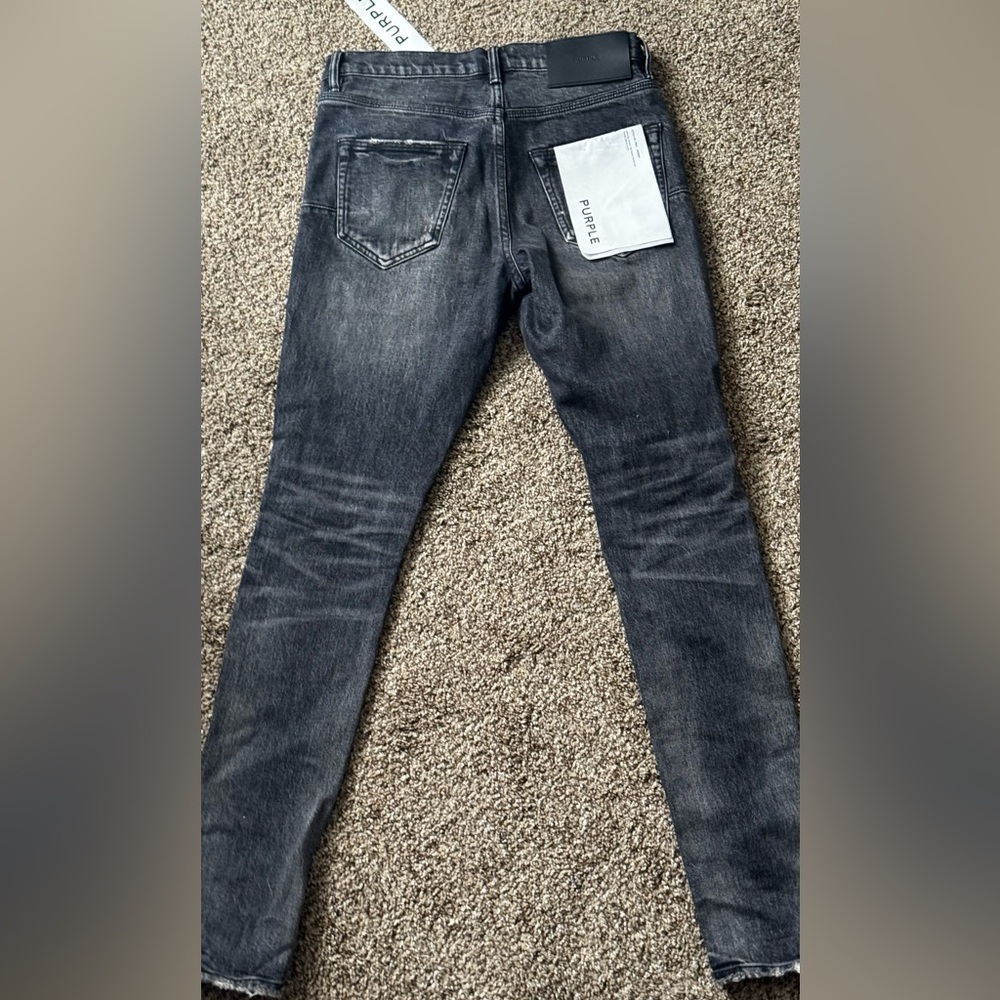 Men's Slim Jeans in Washed Black - PURPLE Brand